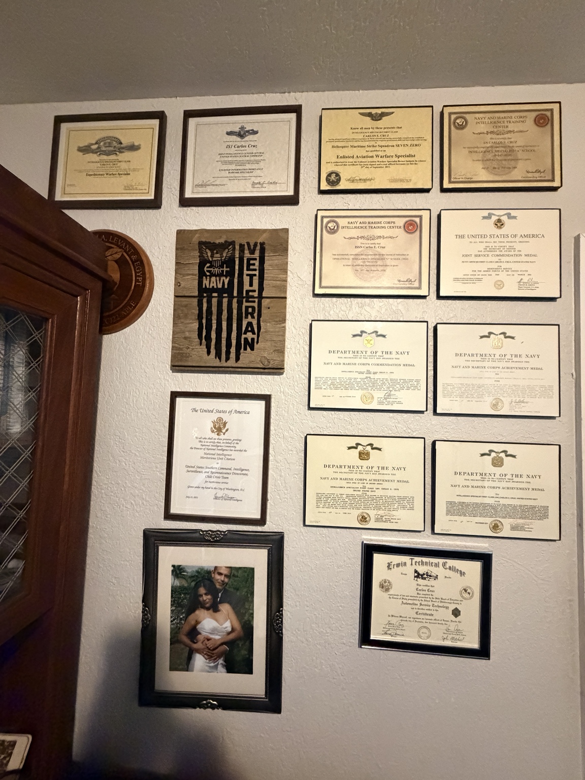 Navy awards, qualifications and Erwin Technical College credential